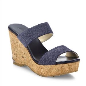 Jimmy Choo Shoes - JIMMY CHOO CORK DENIM WEDGE SIZE 43 ... fit 11-12 Jimmy Choo Shoes - JIMMY CHOO CORK DENIM WEDGE SIZE 43 ... fit 11-12